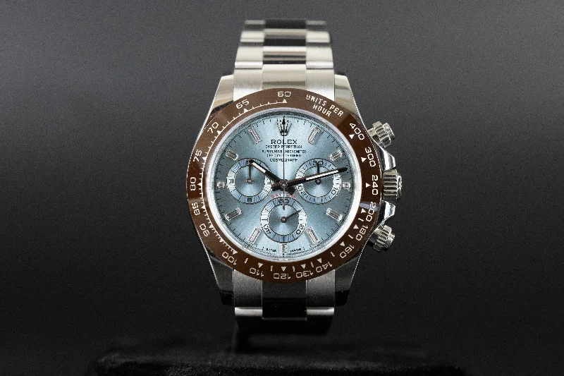 Rolex<br>116506 Daytona Platinum Ceramic Baguette Diamond Dial