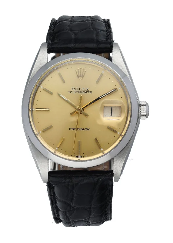 Rolex Oysterdate Precision 6694 Vintage Mens Watch