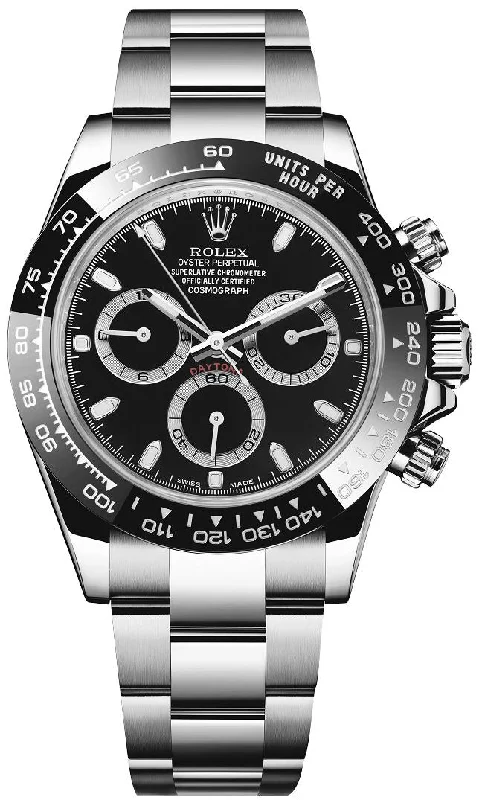 Rolex Daytona 40mm Stainless Steel - Black Index Dial - Ceramic Bezel (Ref# 116500LN)