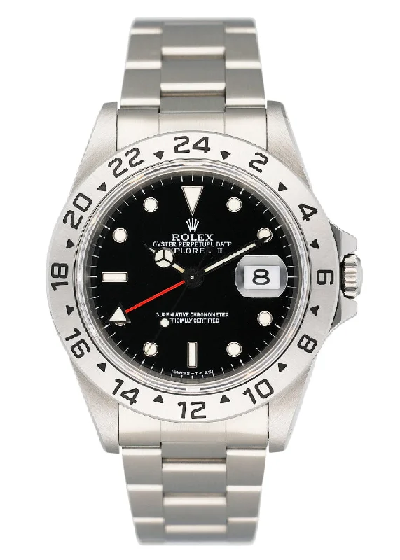 Rolex Explorer II 16570 Black Dial Mens Watch Box Papers