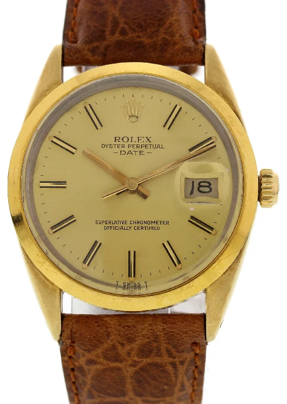 Rolex Oyster Perpetual Date Gold Shell 15505