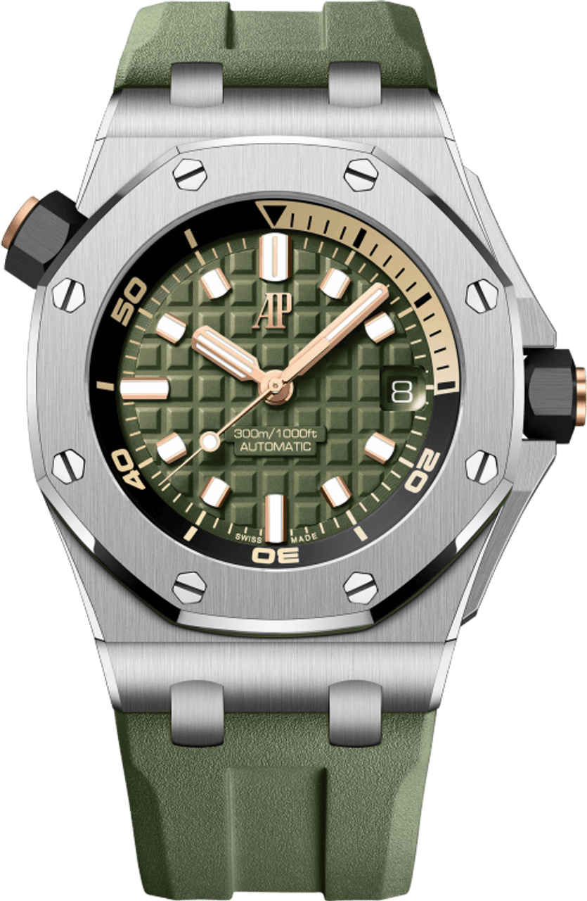 Audemars Piguet Royal Oak Offshore Diver Green Dial (Reference #  15720ST.OO.A052CA.01)