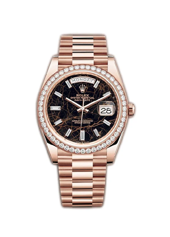 40mm 18K Everose Gold President Eisenkiesel Diamond Dial & Bezel