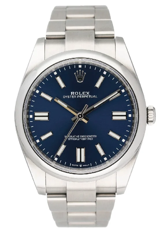 Rolex Oyster Perpetual 124300 Blue Dial Mens Watch Box & Papers