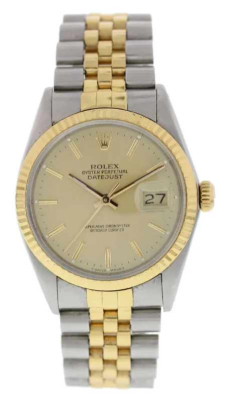 Rolex Oyster Perpetual Datejust 16013 Two Tone Watch