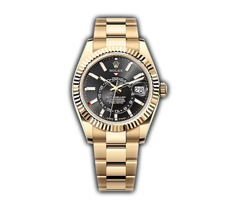 42mm 18k Yellow Gold Black Dial Caliber 9002