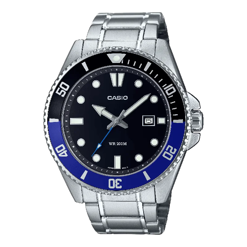 Casio Men's Standard Blue Black Diver Watch MDV-107D-1A2VDF