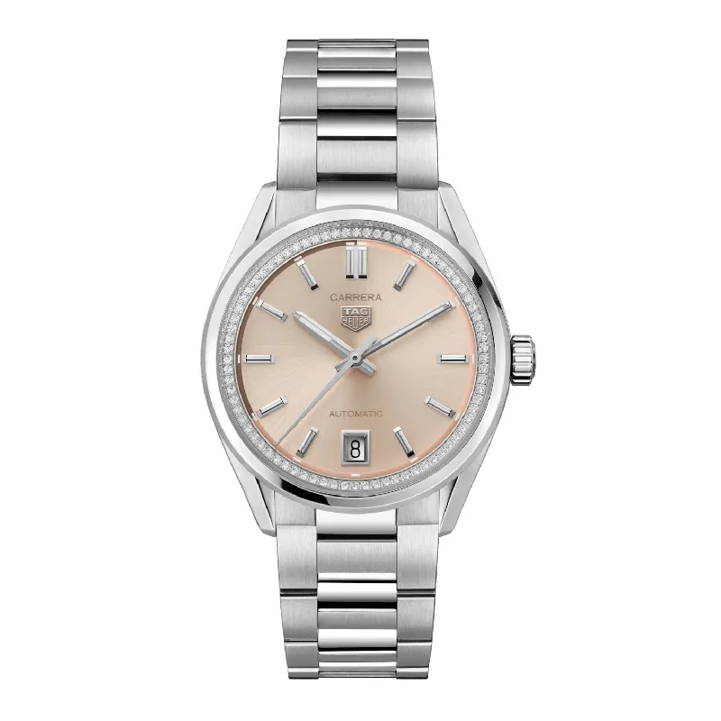 Tag Heuer Carrera Ladies Soft Pink Diamond Watch WBN231A.BA0001