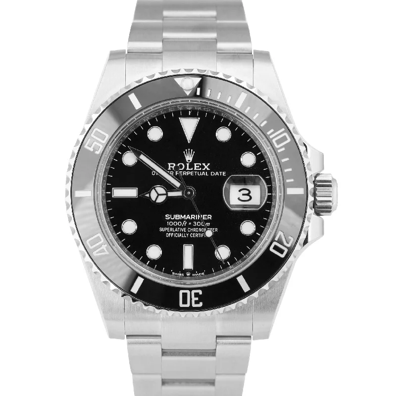 NEW 2024 Rolex Submariner 41 Date Stainless Black Ceramic Watch 126610 LN BOX