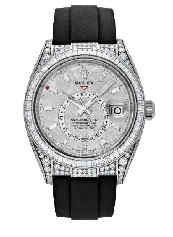 Rolex Sky-Dweller Meteorite Diamonds Baguette Dial Factory Diamonds 336259TBR