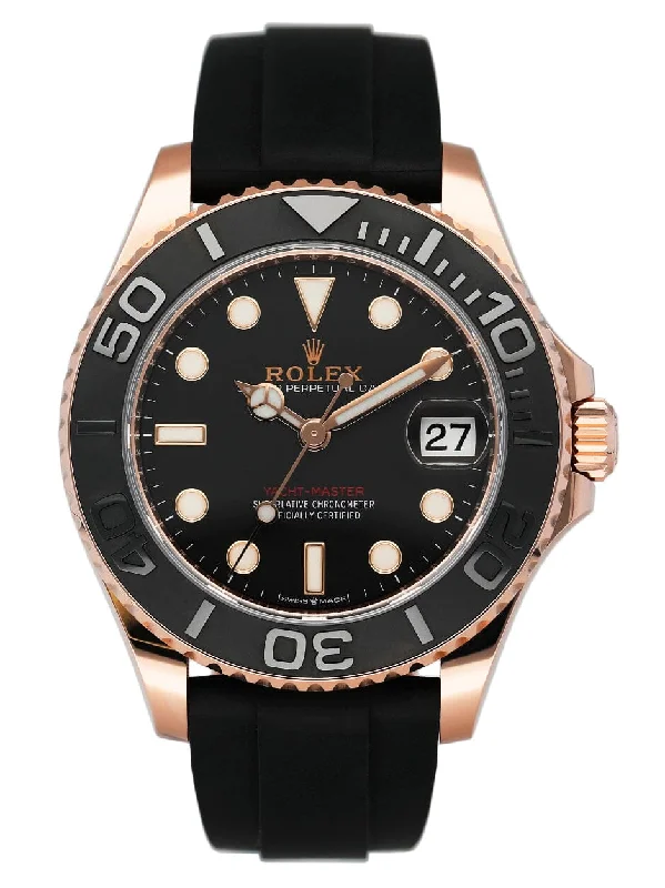 Rolex Yacht-Master 268655 Black Dial 18K Rose Gold Watch Box Papers