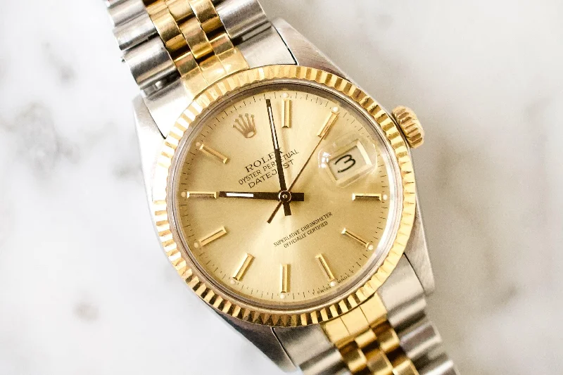 SOLD OUT: 1986 Rolex Datejust Ref. 16013 Two Tone 36mm Box Jubilee Bracelet