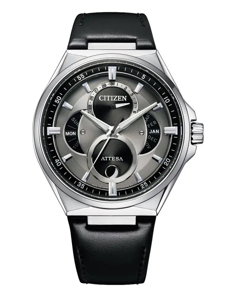 Citizen Attesa Eco-Drive Black Leather Strap Watch BU0060-09H