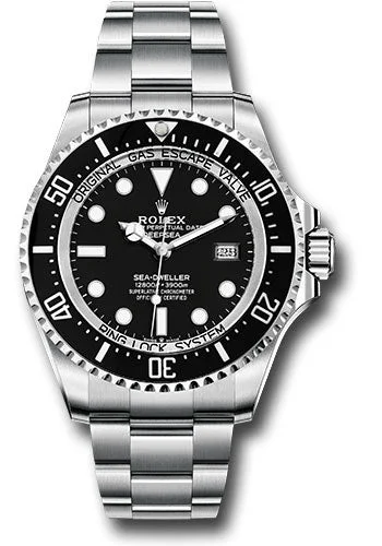 Rolex Oystersteel Deepsea Watch - Black Dial - Oyster Bracelet - 136660 bk