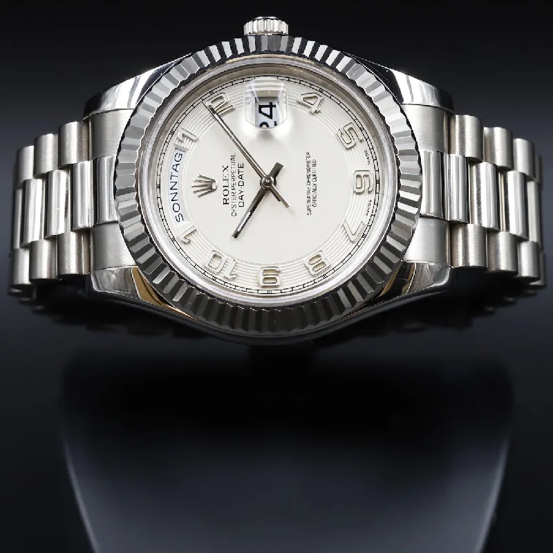 Rolex<br>218209 DayDate II German White Dial