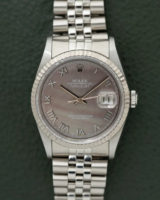 Rolex Datejust 16234 Black Mother Of Pearl Dial