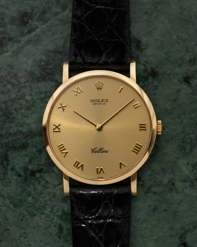 Rolex Cellini 5112 YG Champagne Roman with Box and Paper