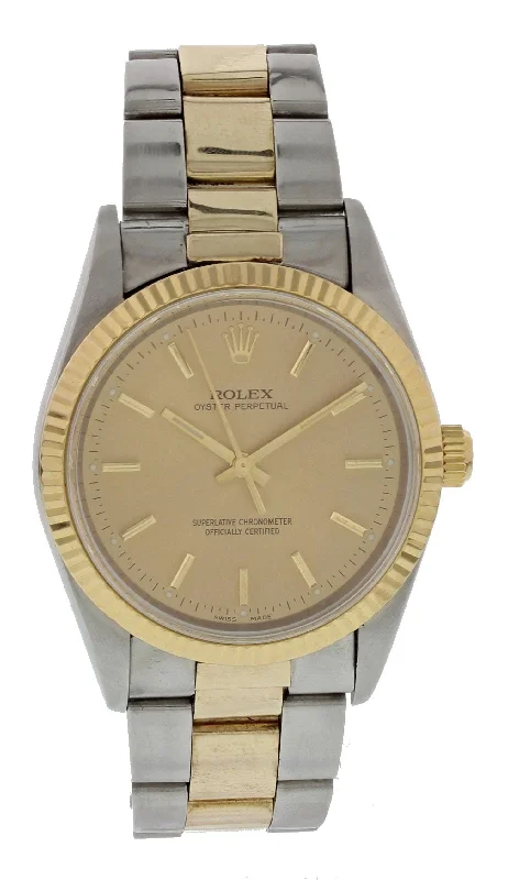 Rolex Oyster Perpetual No Date 18K YG & SS 14233