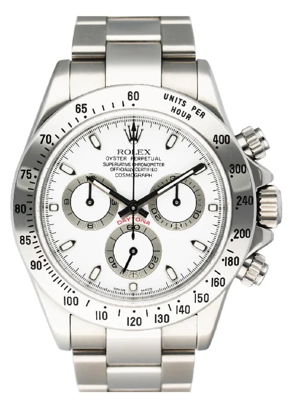 Rolex Daytona 116520 White Dial Stainless Steel Mens Watch