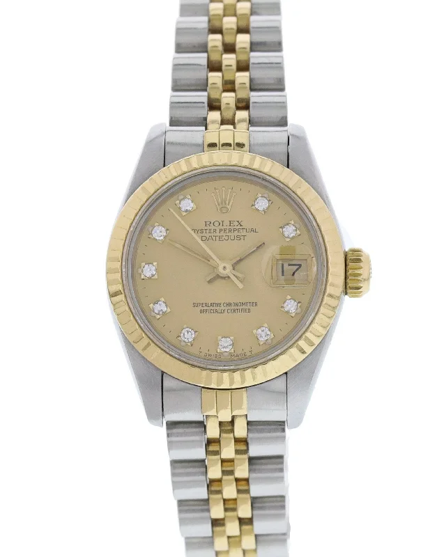 Rolex Oyster Perpetual Datejust 68273 Diamond Dial Ladies Watch