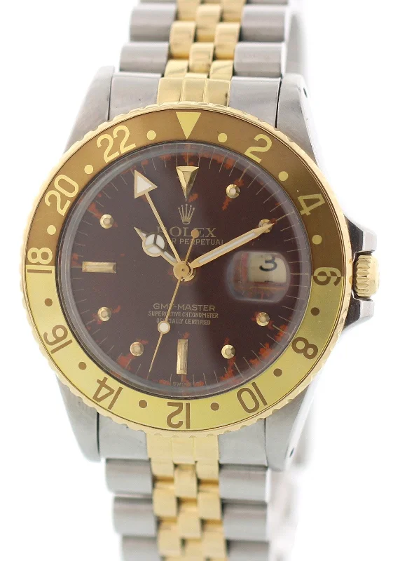 Rolex Oyster Perpetual Date GMT Master 16753 Root Beer Nipple Dial