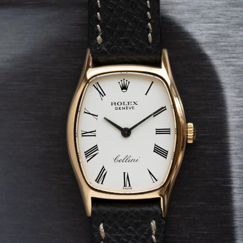 ROLEX Cellini 3803 White Dial YG 1970s