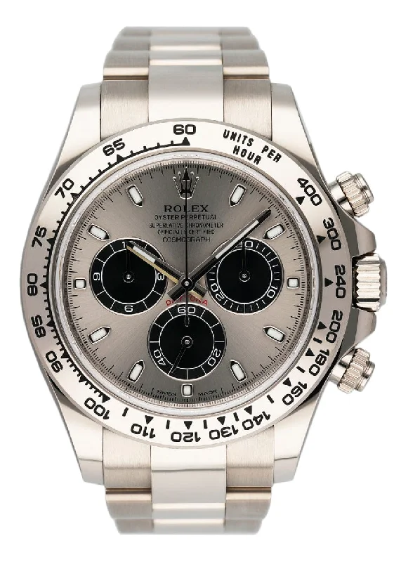 Rolex Daytona 116509 Slate Dial 18K White Gold Mens Watch Box Papers