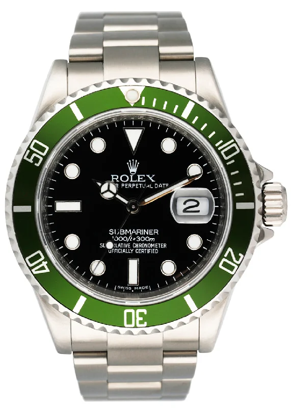 Rolex Submariner Date 16610LV Kermit Mens Watch