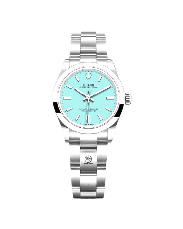 Rolex Oyster Perpetual 31 277200 Factory Turquoise Blue Dial Box and Papers Unworn