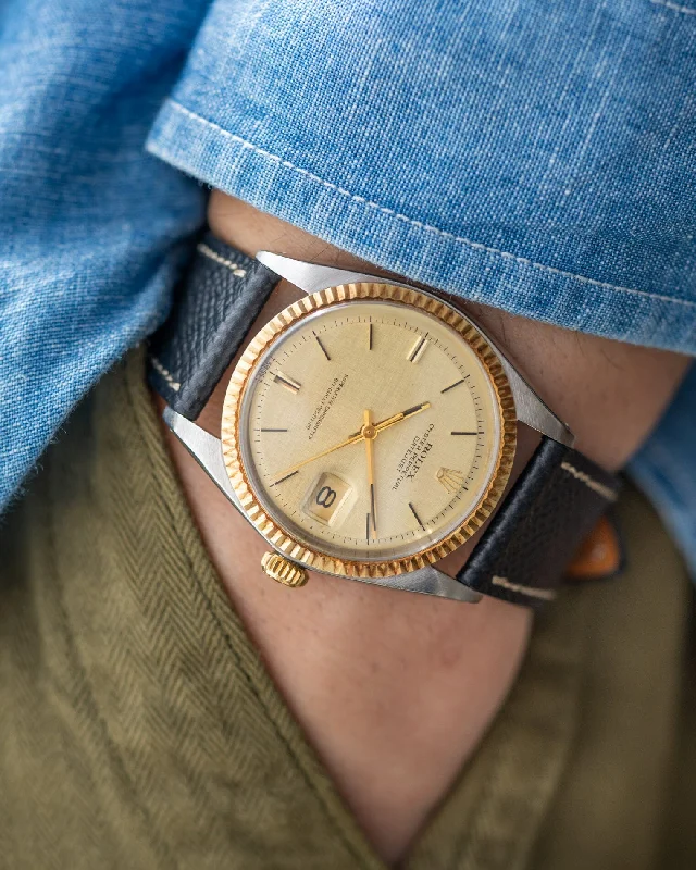 Rolex Datejust 1601 Steel and Gold Champagne Linen Dial