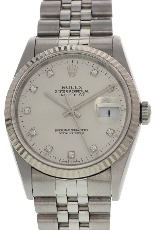 Rolex Oyster Perpetual Datejust 16234G Diamond Dial