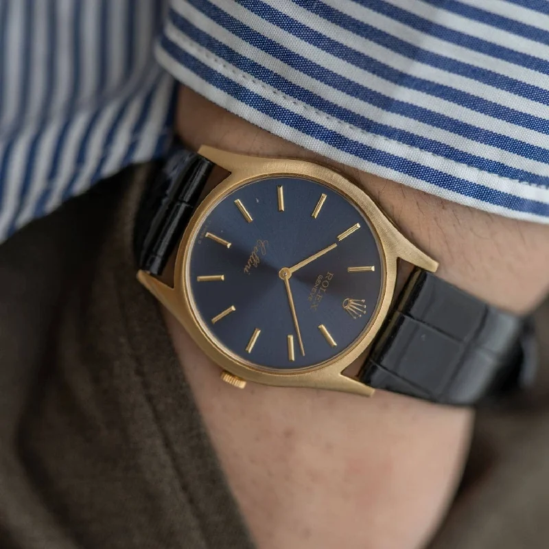 ROLEX Cellini 3804 YG Navy Dial