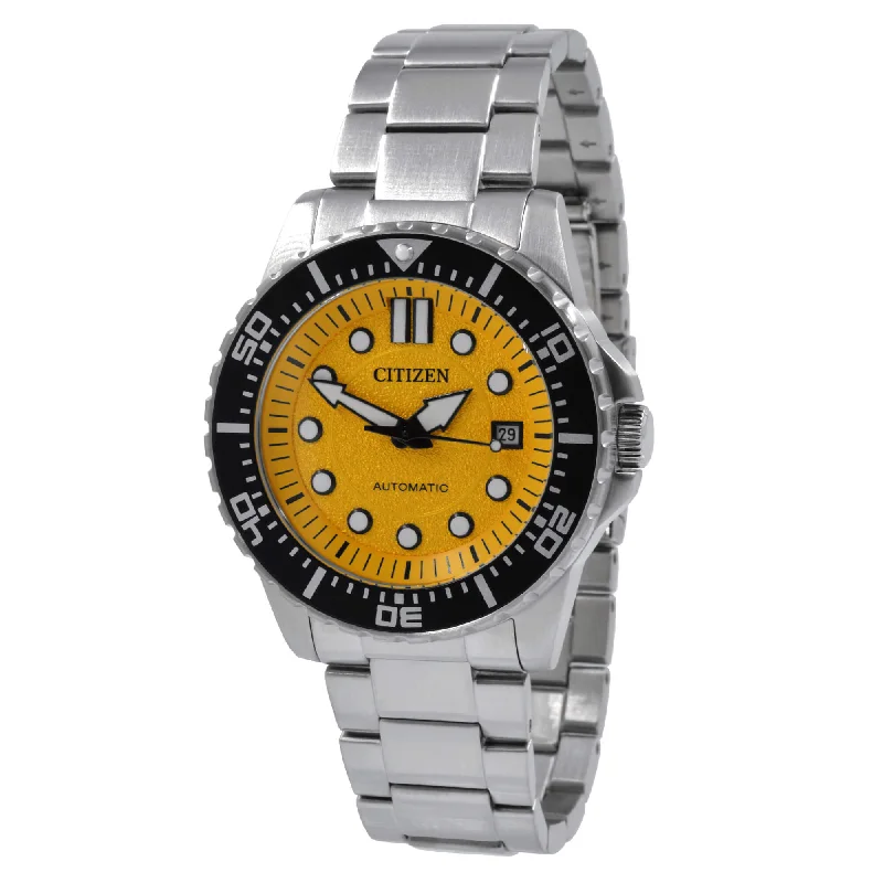 Citizen Men's Watch - Urban Mechanical Yellow Dial Silver Tone Bracelet | NJ0170-83Z