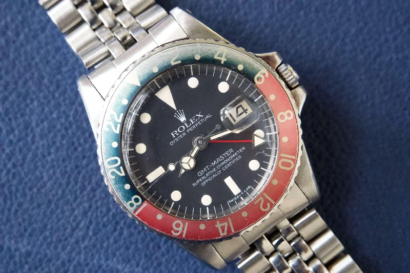 SOLDOUT: Rolex 1675 PEPSI GMT 1969 Ghost Bezel Jubilee Band Vintage Mens Watch