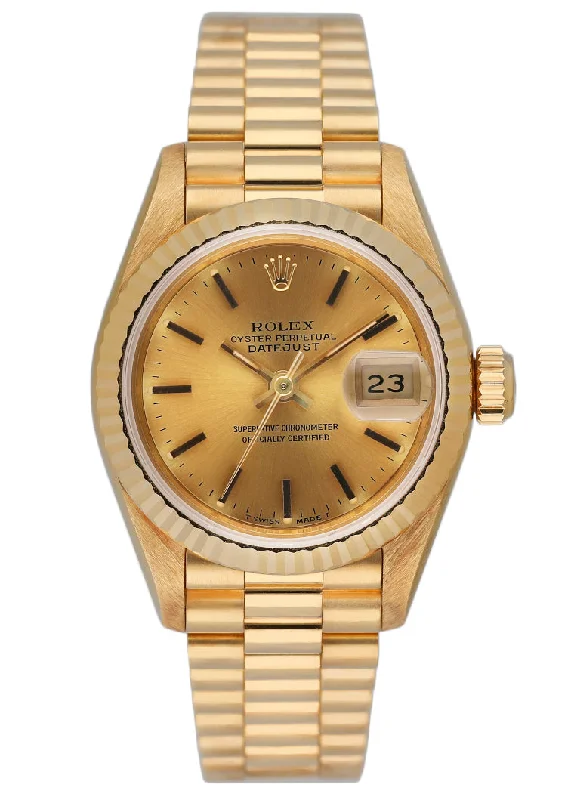 Rolex Datejust 69178 Champagne Dial Ladies Watch Box Papers