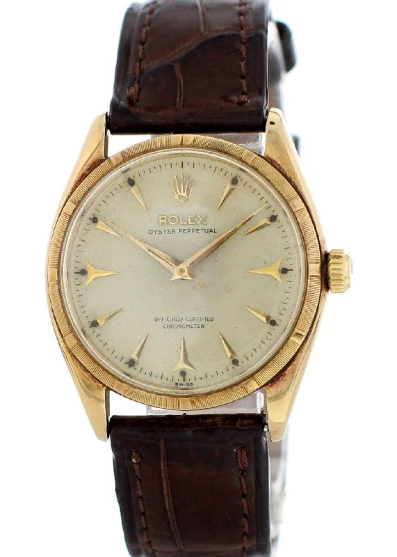 Rolex Oyster Perpetual 6565 14k Yellow Gold Mens Watch