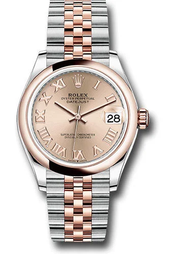 Rolex Everose Rolesor Datejust 31 Watch - Domed Bezel - RosŽ Roman Dial - Jubilee Bracelet 278241 rsrj