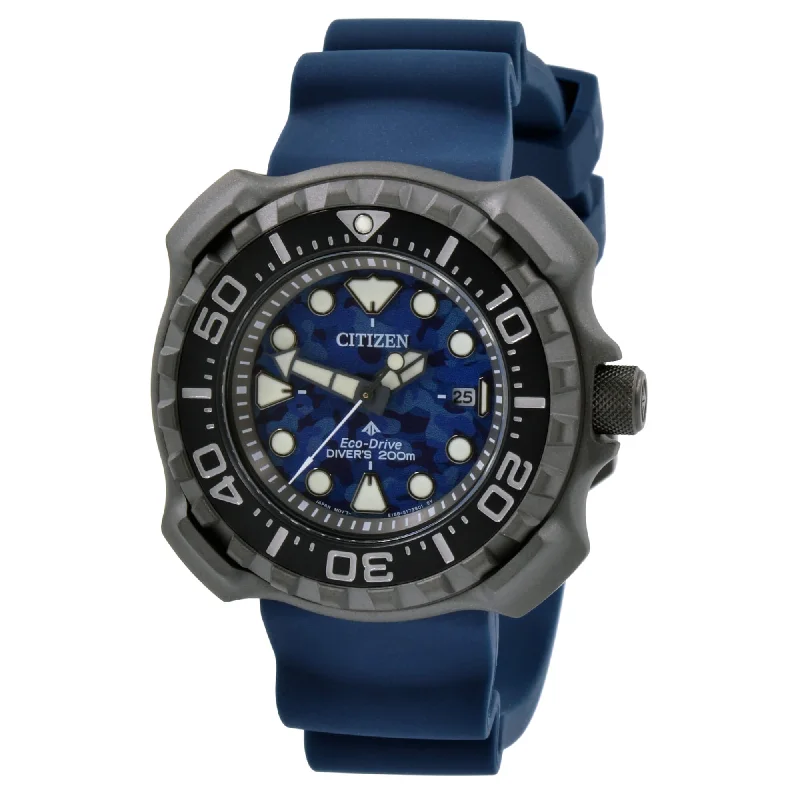 Citizen Men's Watch - Promaster Blue Camouflage Dial Rubber Strap Dive | BN0227-09L