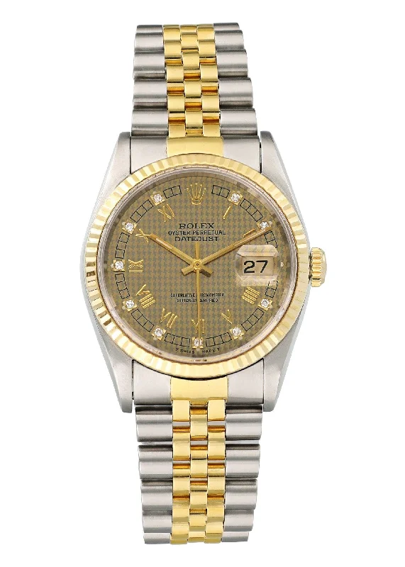 Rolex Datejust 16233 Diamond Dial Mens Watch