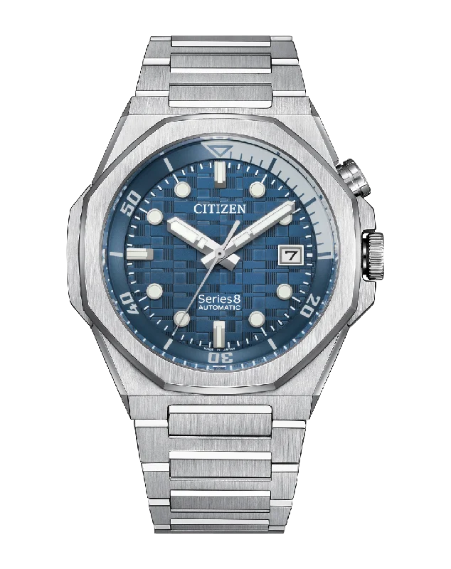 Citizen Series 8 Stainless Steel Blue Dial Watch NB6060-58L