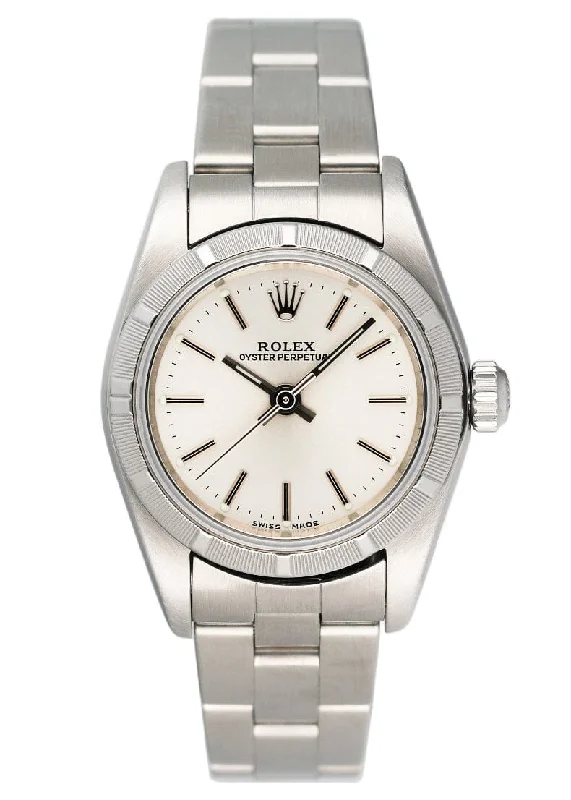 Rolex Oyster Perpetual 76030 Silver Dial Ladies Watch