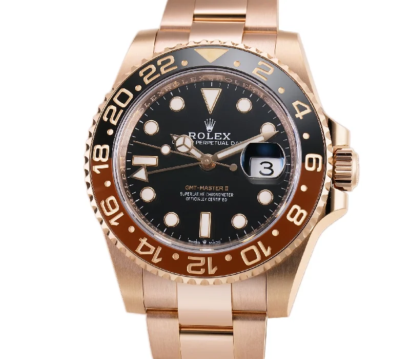 40mm Rootbeer 18k Rose Gold Black Dial