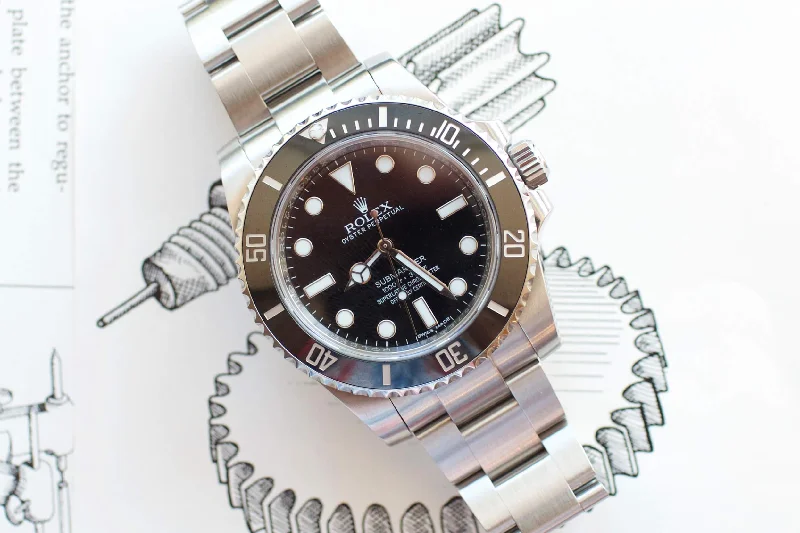 SOLDOUT: Rolex Ceramic No Date Submariner 114060 MINT BOX PAPERS