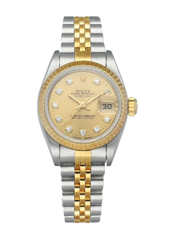 Rolex Datejust 69173 Diamond Dial Ladies Watch