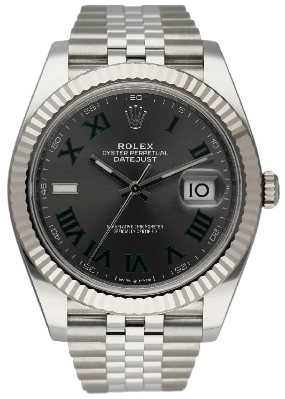 Rolex Datejust 41 Wimbledon 126334 Stainless Steel Mens Watch