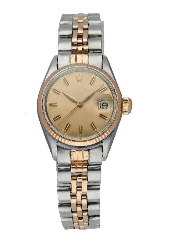 Rolex Date 6917 Rose Gold Vintage Ladies Watch