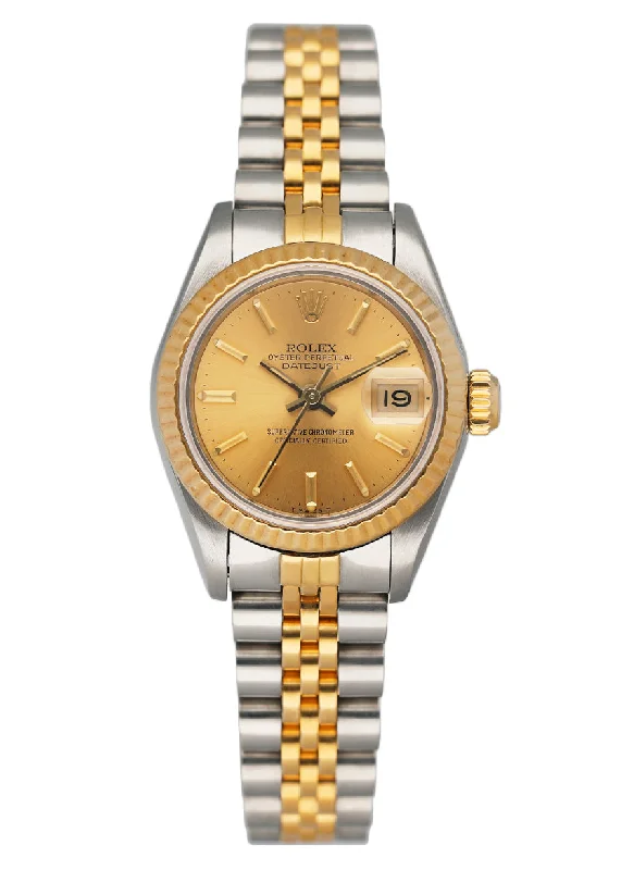 Rolex Datejust 69173 Champagne Dial Ladies Watch Box Papers