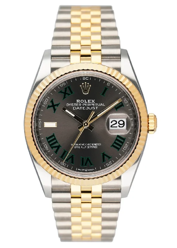 Rolex Datejust 36 126233 Wimbledon Dial Mens Watch Box Papers