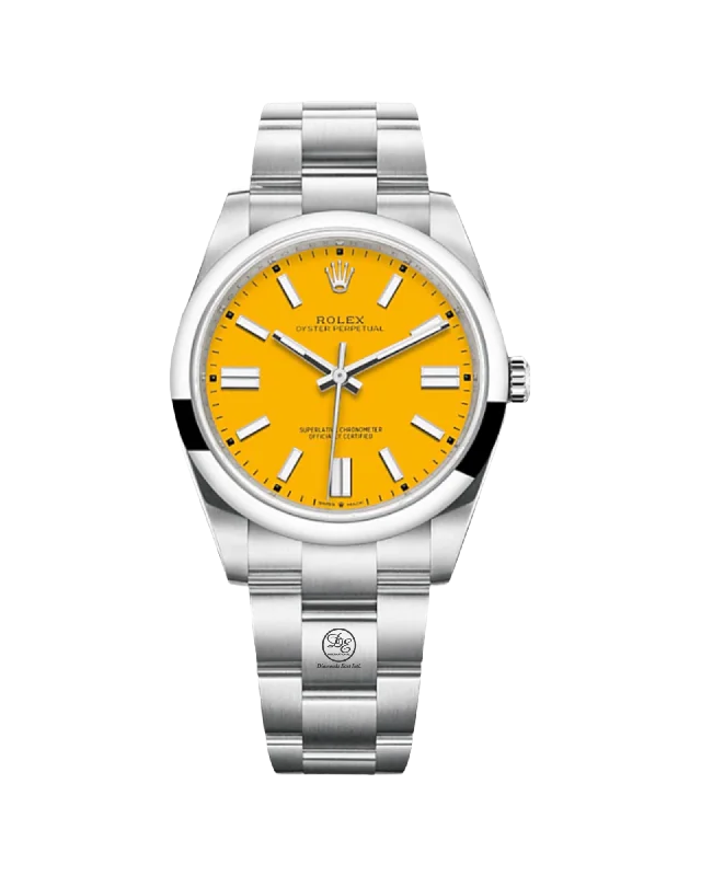 Rolex Oyster Perpetual 36 126000 Factory Yellow Dial Box and Papers Unworn