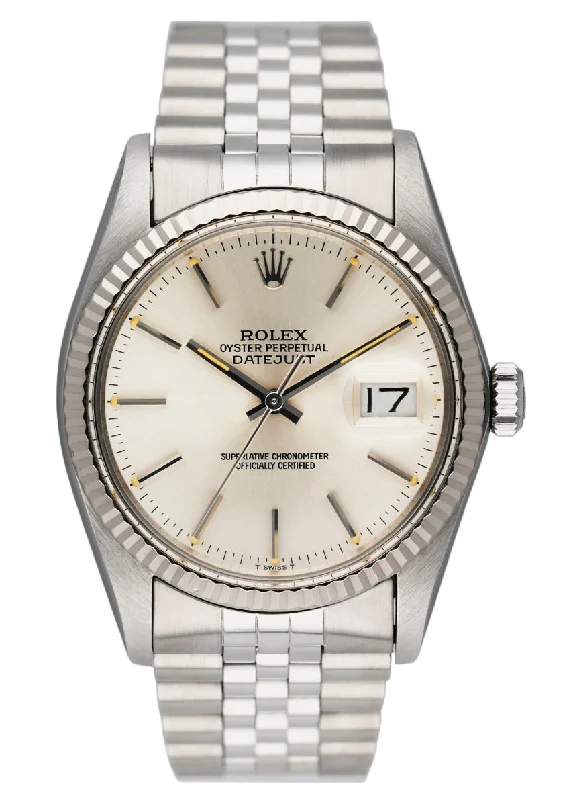 Rolex Datejust 16014 Silver Dial Mens Watch